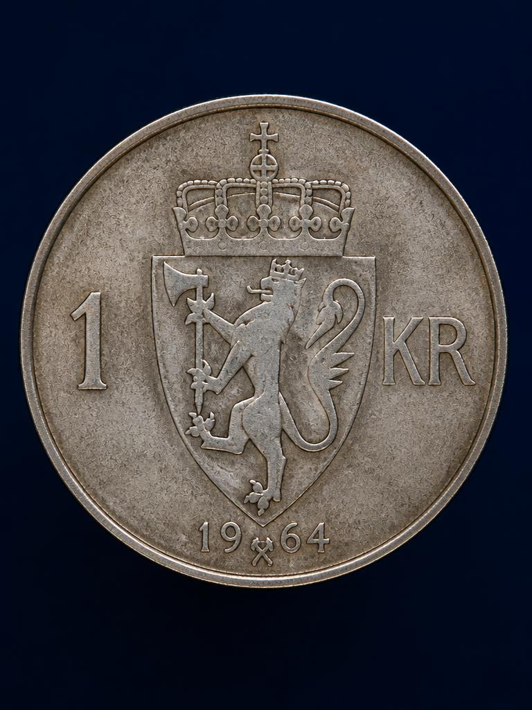Norsk sølvmynt fra 1964